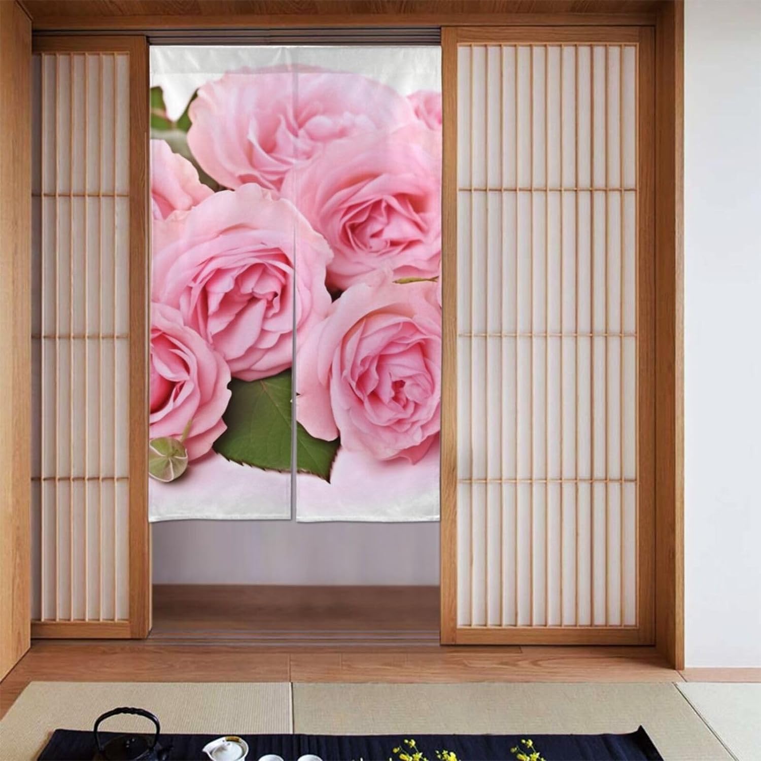 Noren Curtain Doorway - Romantyczna zasłona na drzwi z motywem