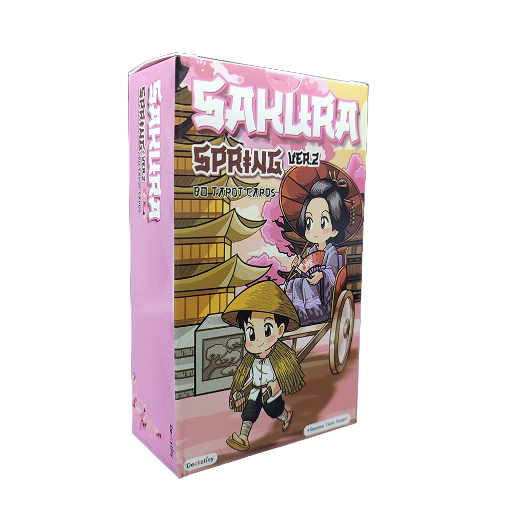 Japanese Lifestyle And Traditions - 260g 12CMX7CM Tarot wróżbiarski Sakura Spring
