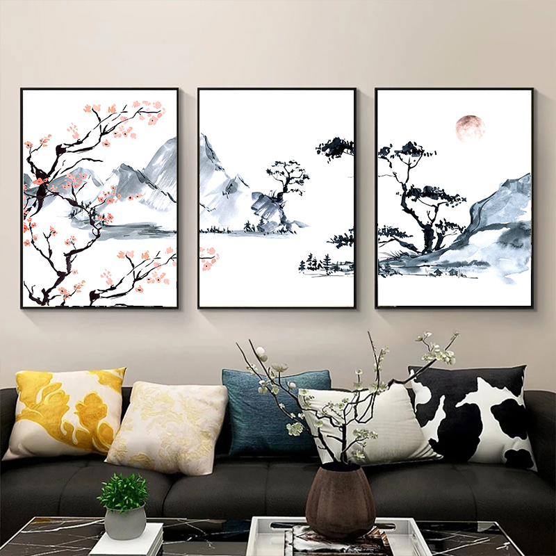 Japanese Lifestyle Home - Japoński Styl Kwiat Wiśni Drzewo Obraz