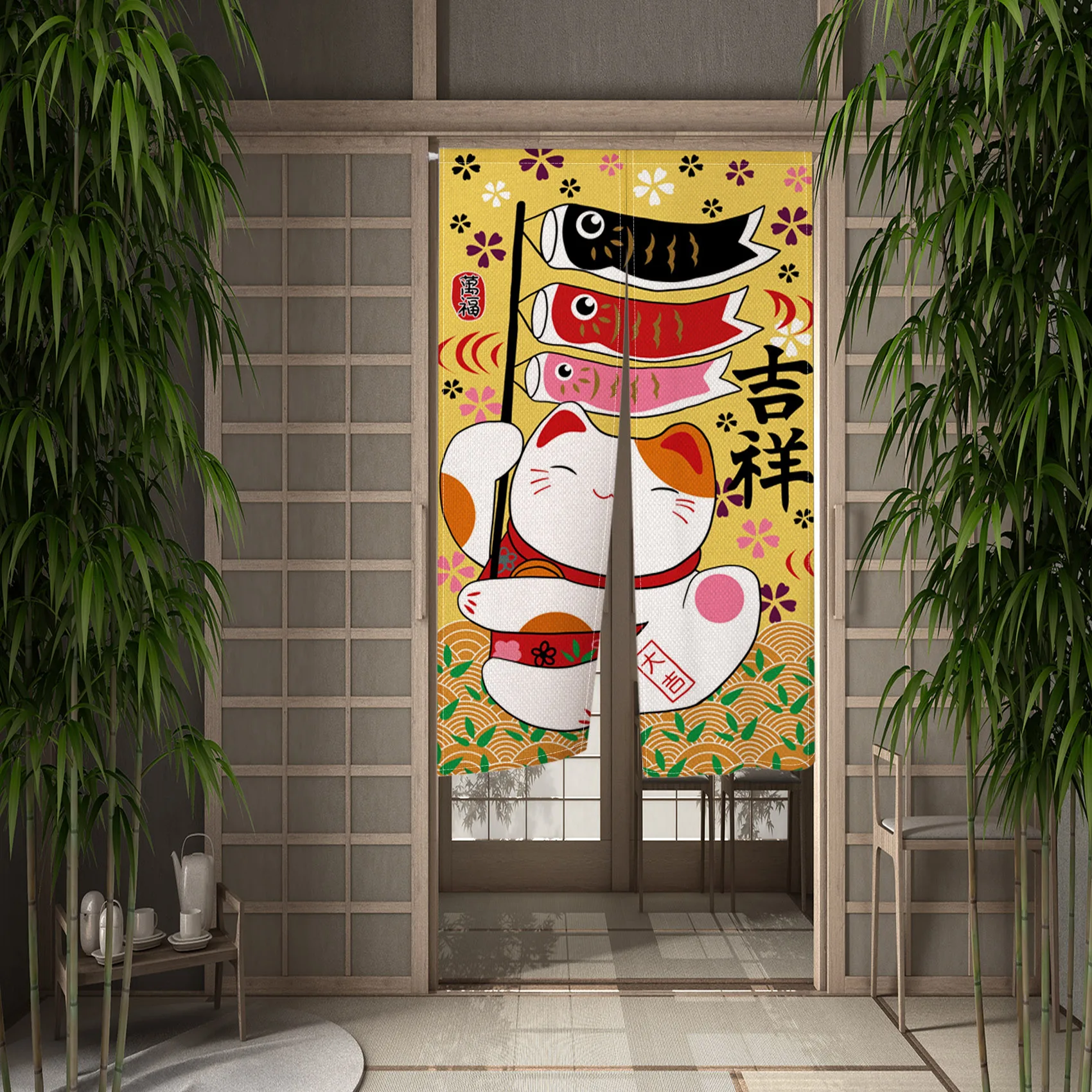 Japońska zasłona do drzwi Nore – Noren Curtain Doorway recenzja i cena